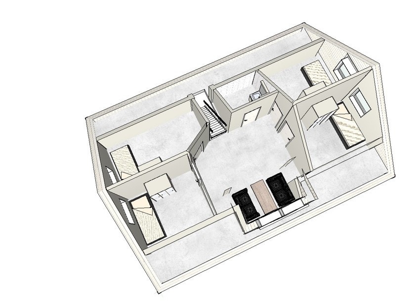 Eksempel plantegning loft (Kan leveres både innredet og uinnredet) Galleribilde