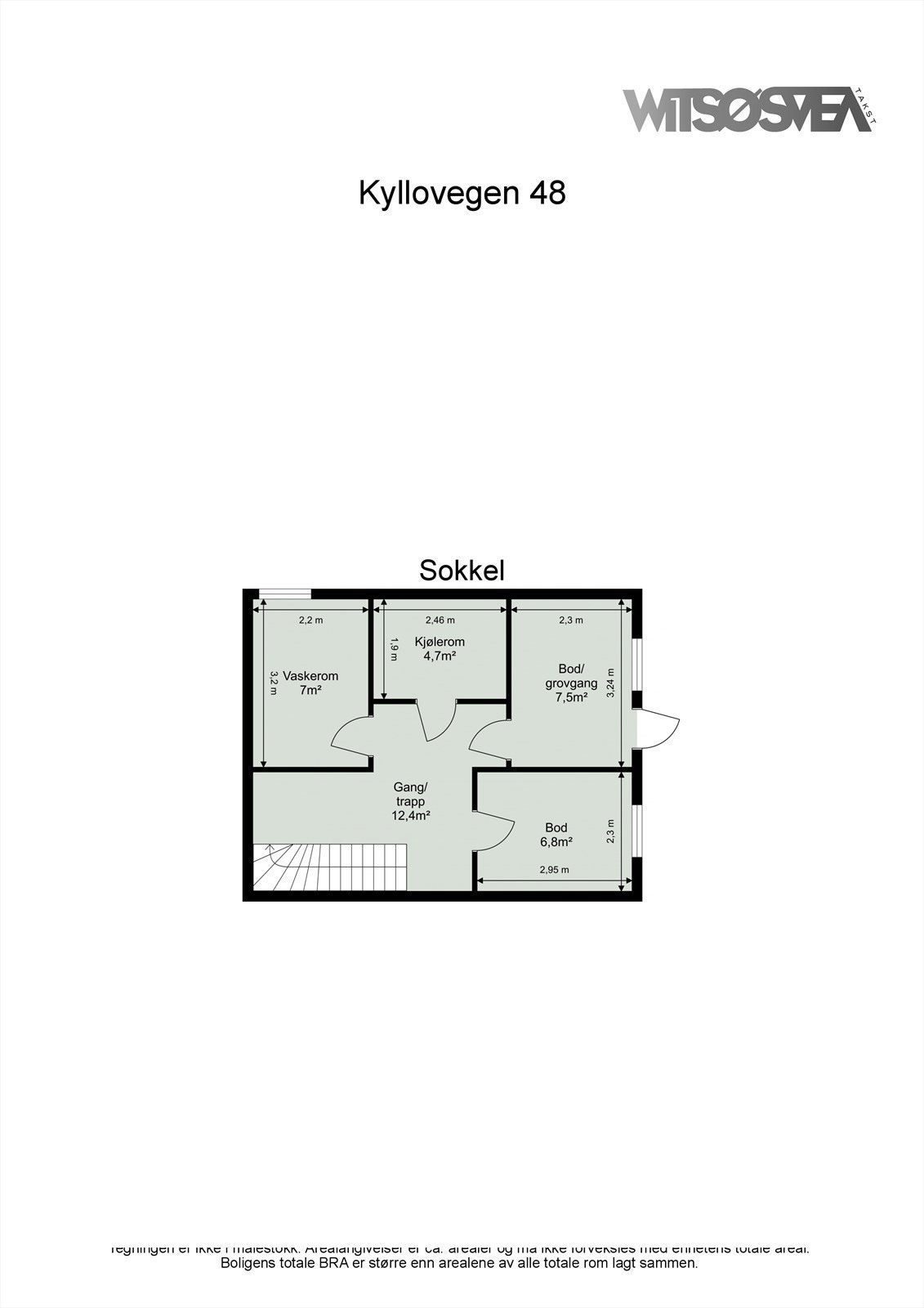 Floorplan letterhead - Kyllovegen 48 - Sokkel - 2D Floor Plan.jpg Galleribilde