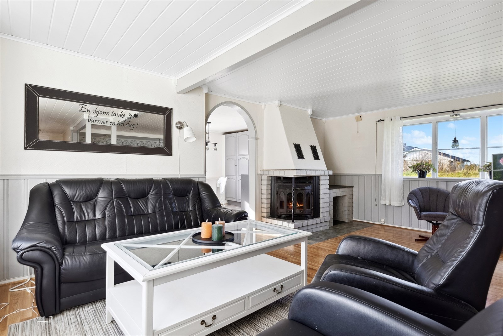 Stue med peis Galleribilde