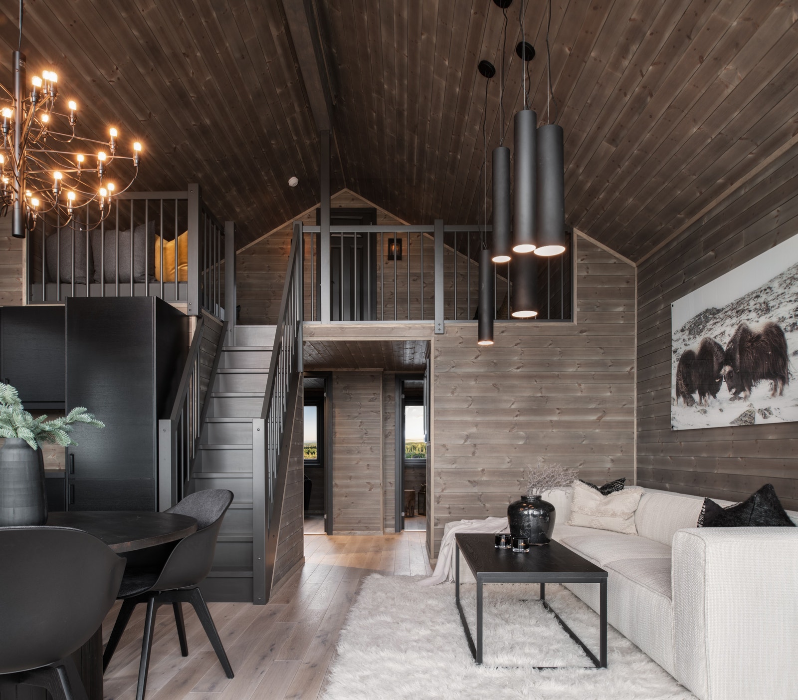 Eksempel på interiør i hytte med Lodgepakke Galleribilde