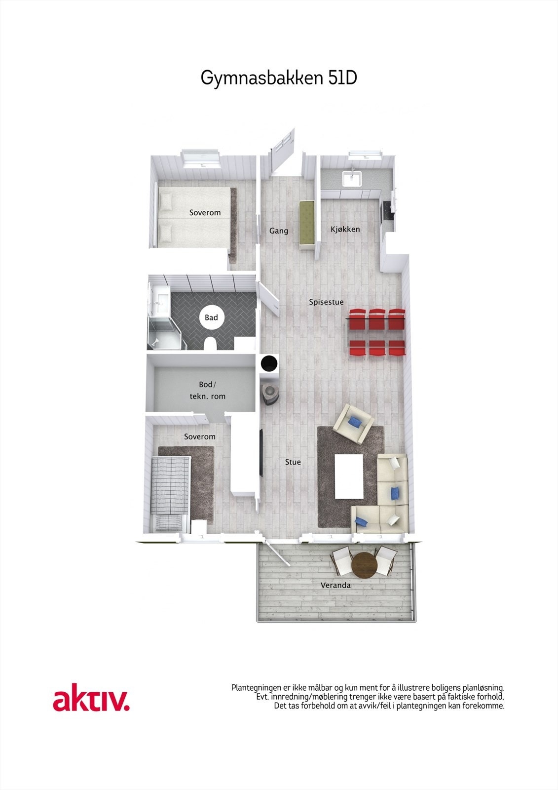 Plantegning 3D Galleribilde