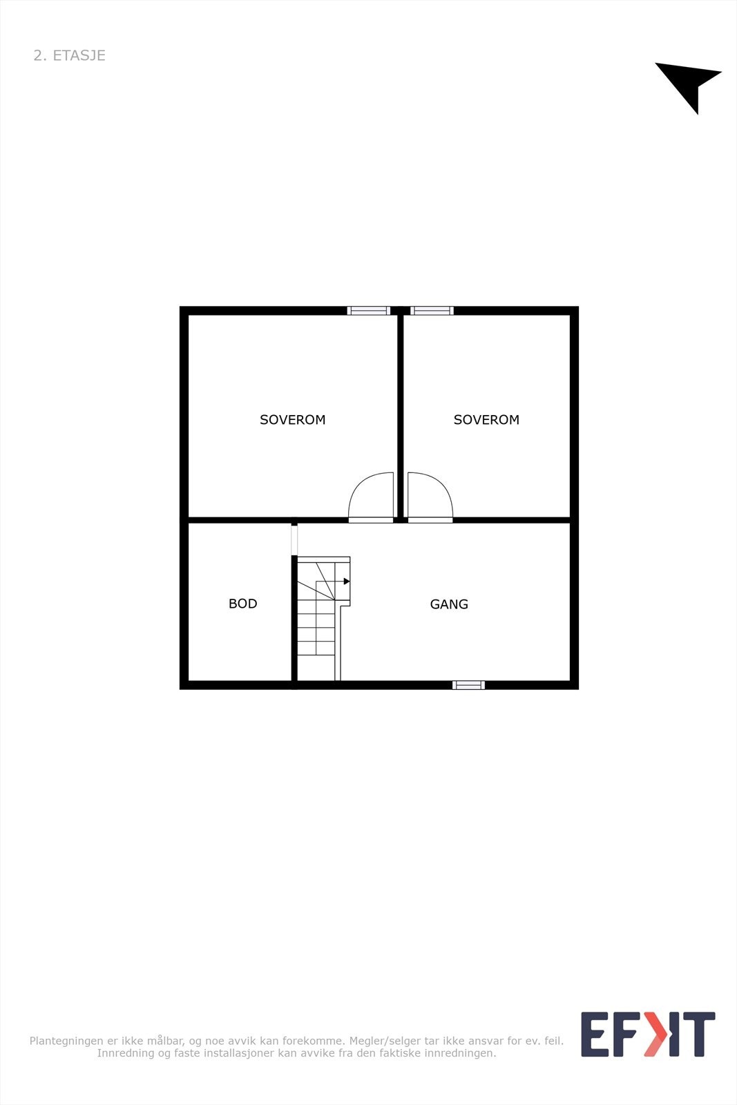 Plantegning loftsetasje. Galleribilde