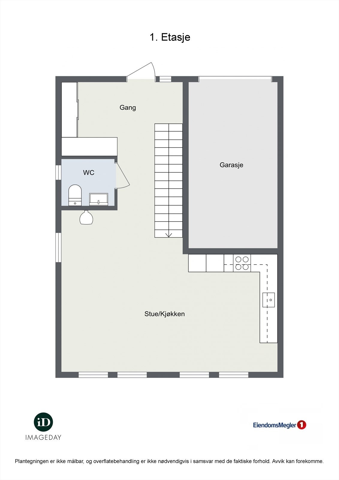Plantegning 1. etasje Galleribilde