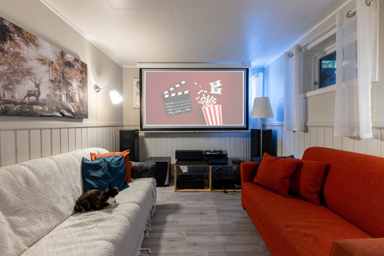 Filmkvelden kan arrangeres i kjelleren. Galleribilde