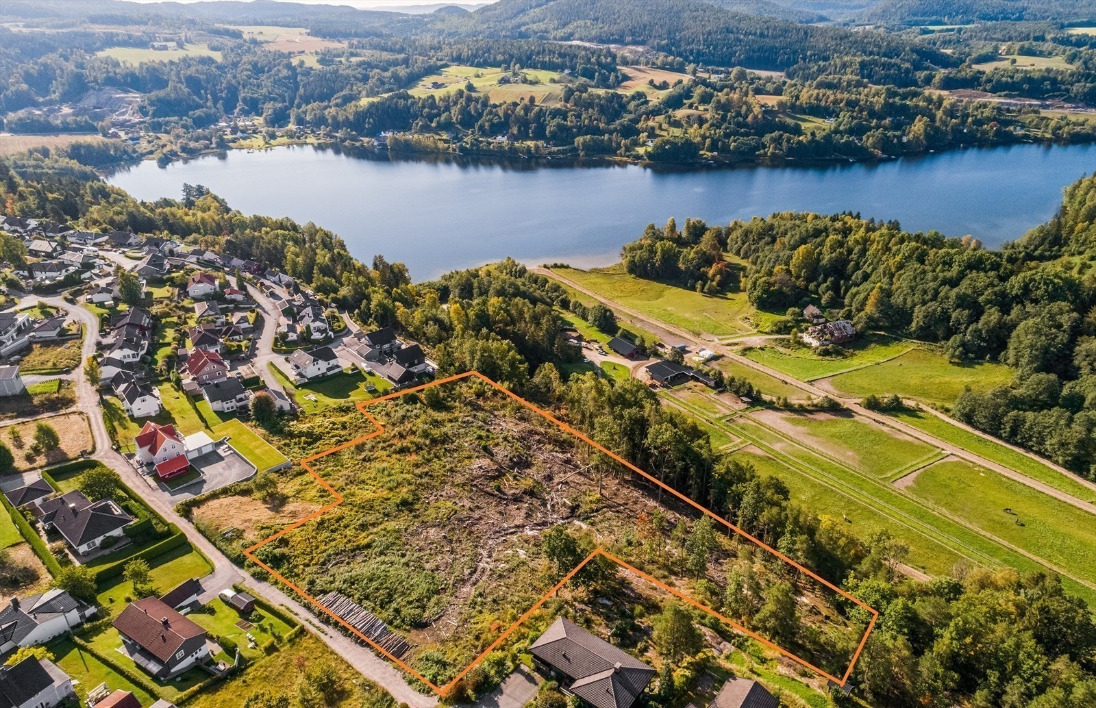 Solsida Åfoss Vest før utbygging av infrastruktur Galleribilde