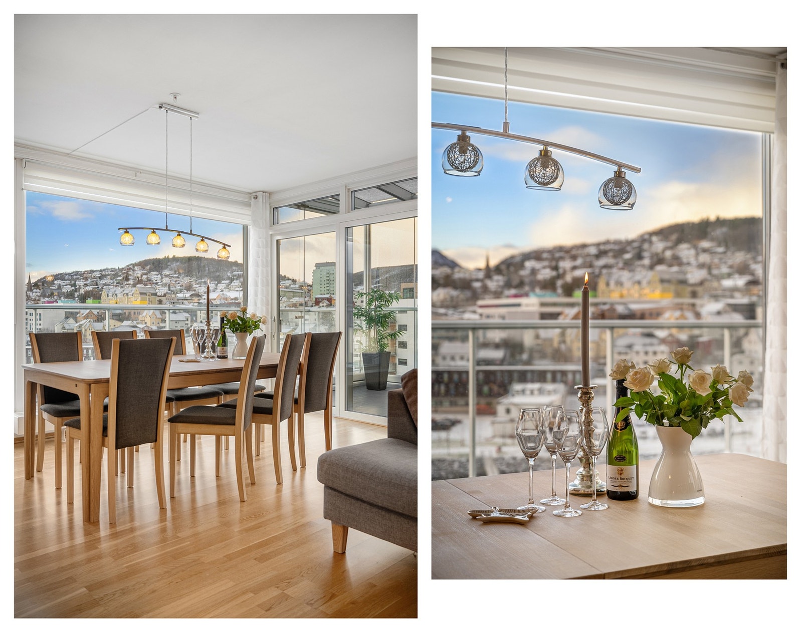 Trivelig spisestue med utsikt Galleribilde