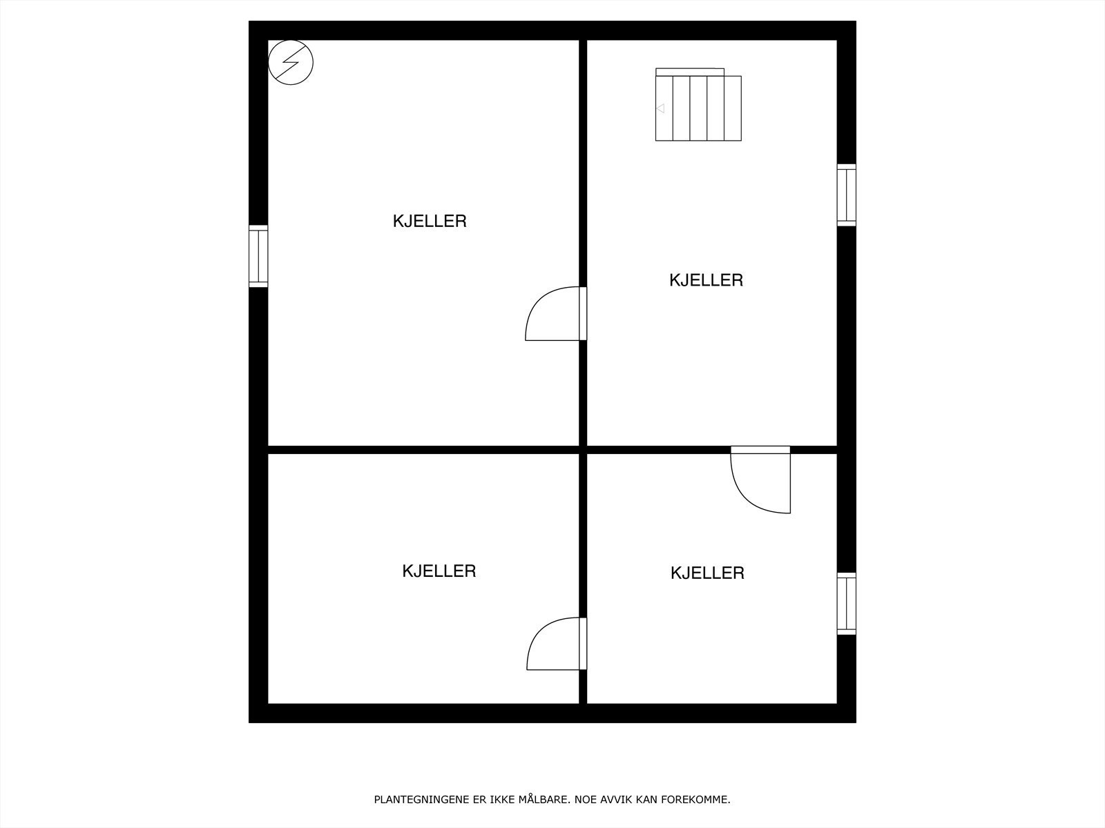 Plantegning kjelleren. Galleribilde