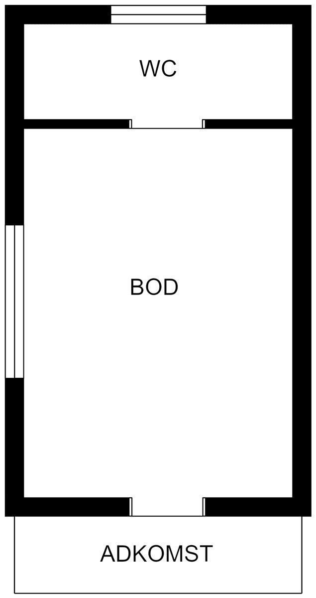 Plantegning bod og toalett. Galleribilde