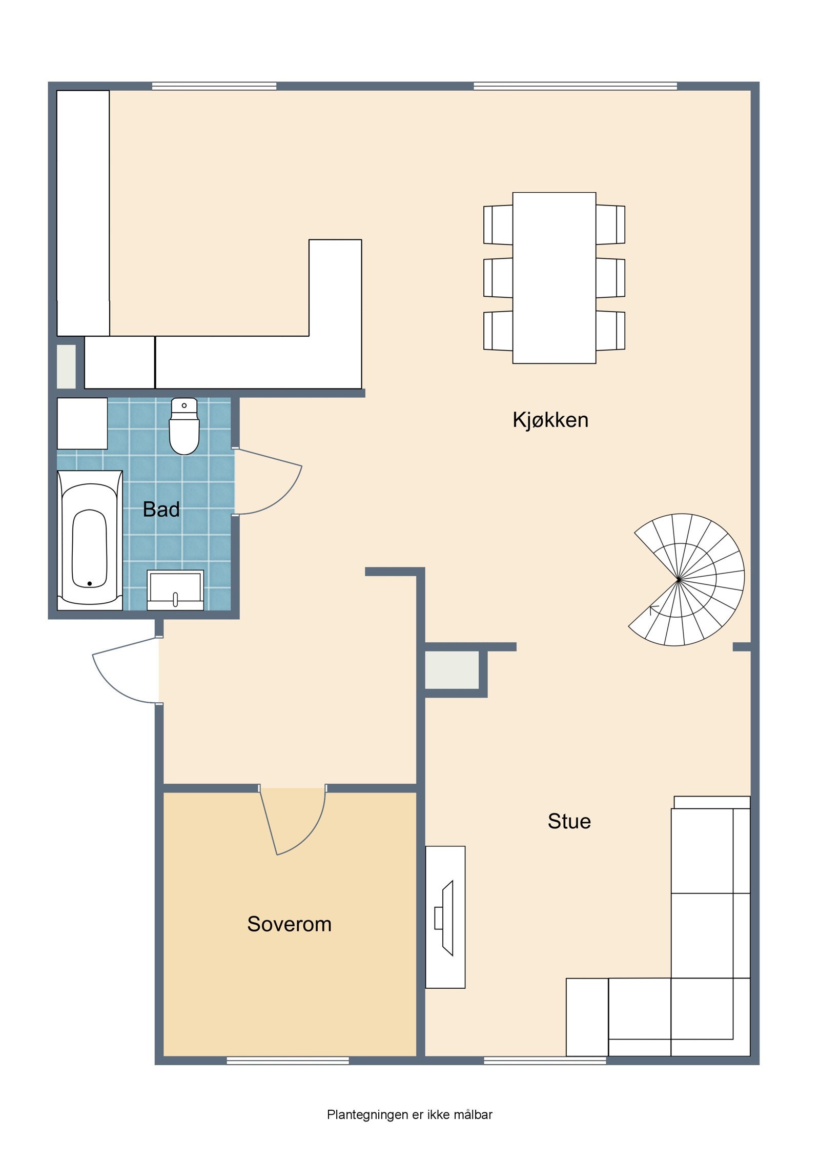 Plantegning 2. etasje Galleribilde