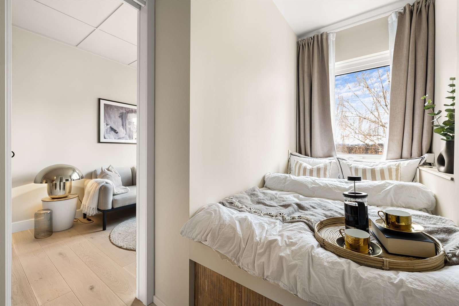 - Leiligheten har et lunt soverom - Galleribilde