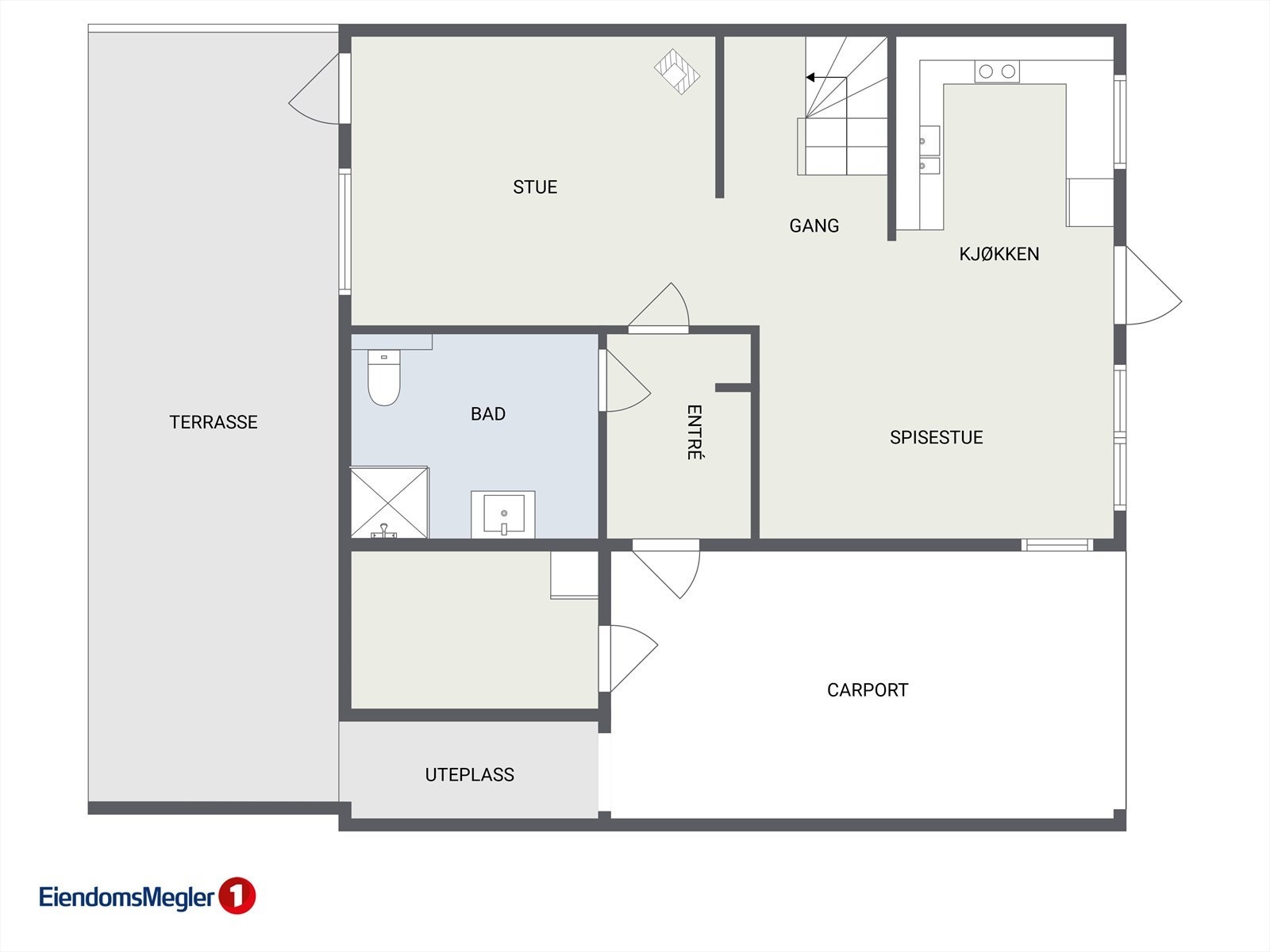Myrsnipevegen 14 - Plantegning 1. etasje Galleribilde