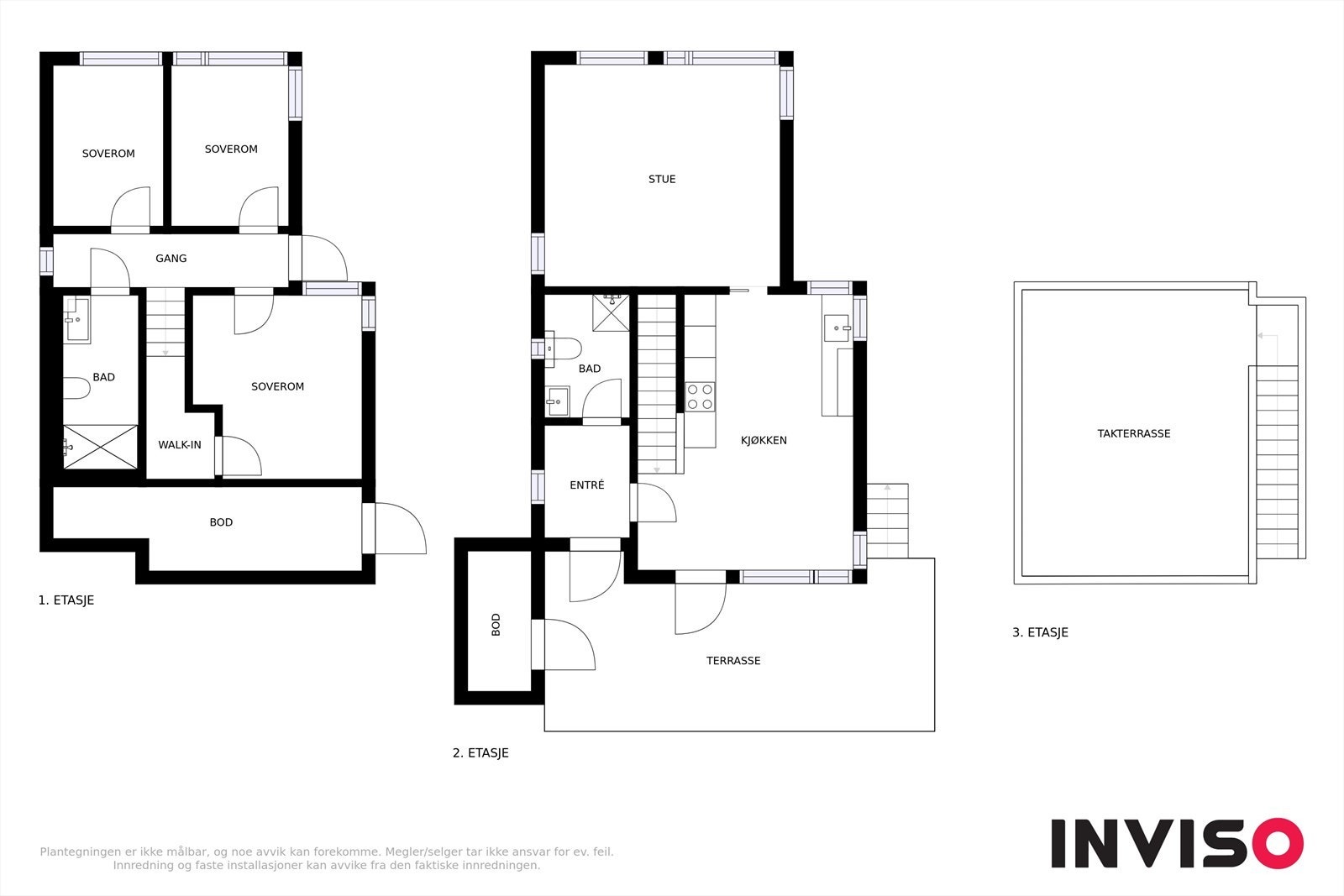 Illustrert planteikning Strandhuset, avvik kan forekomme. Galleribilde