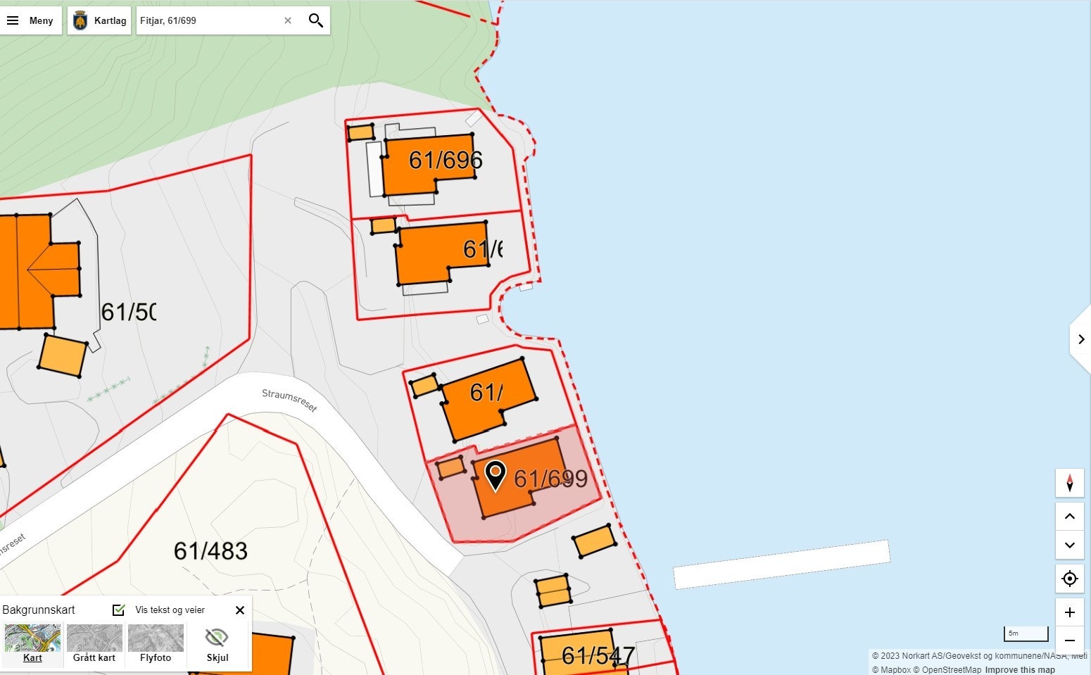 Översiktskart over strandhus 4. Galleribilde