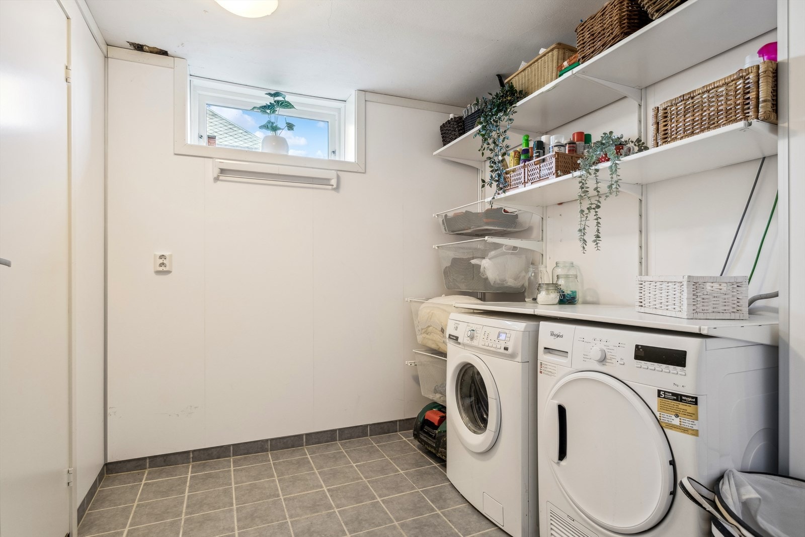 Vaskerom fra 2017 i kjelleretasjen. Galleribilde