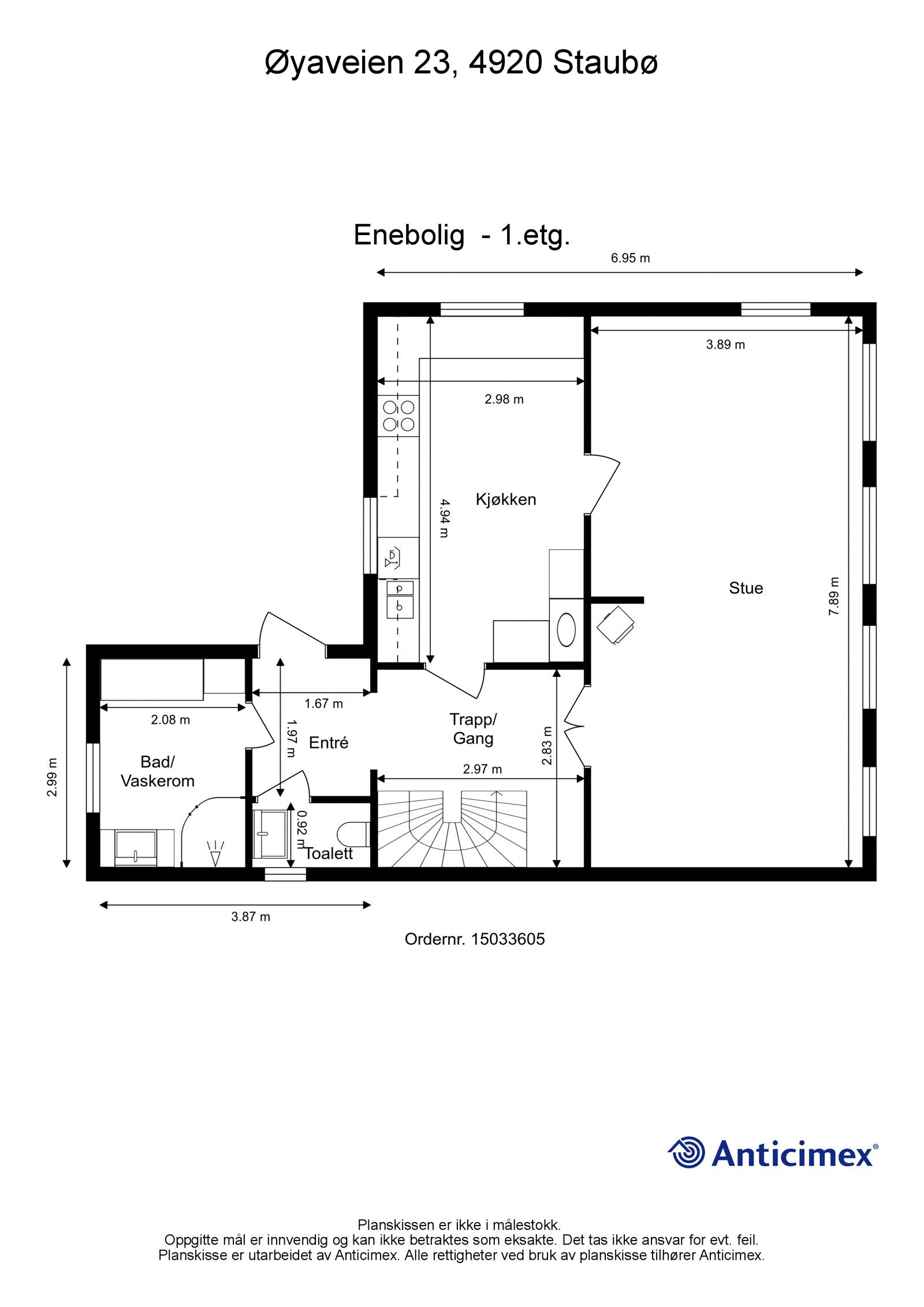 Plantegning 1 etasje. Galleribilde