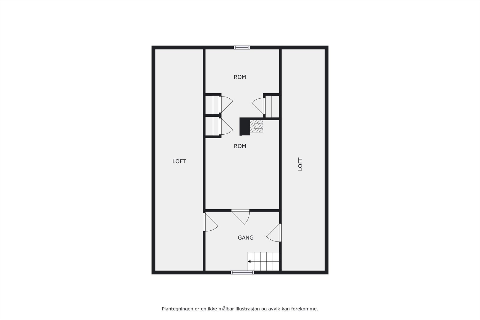 Plantegning av innredet loft Galleribilde
