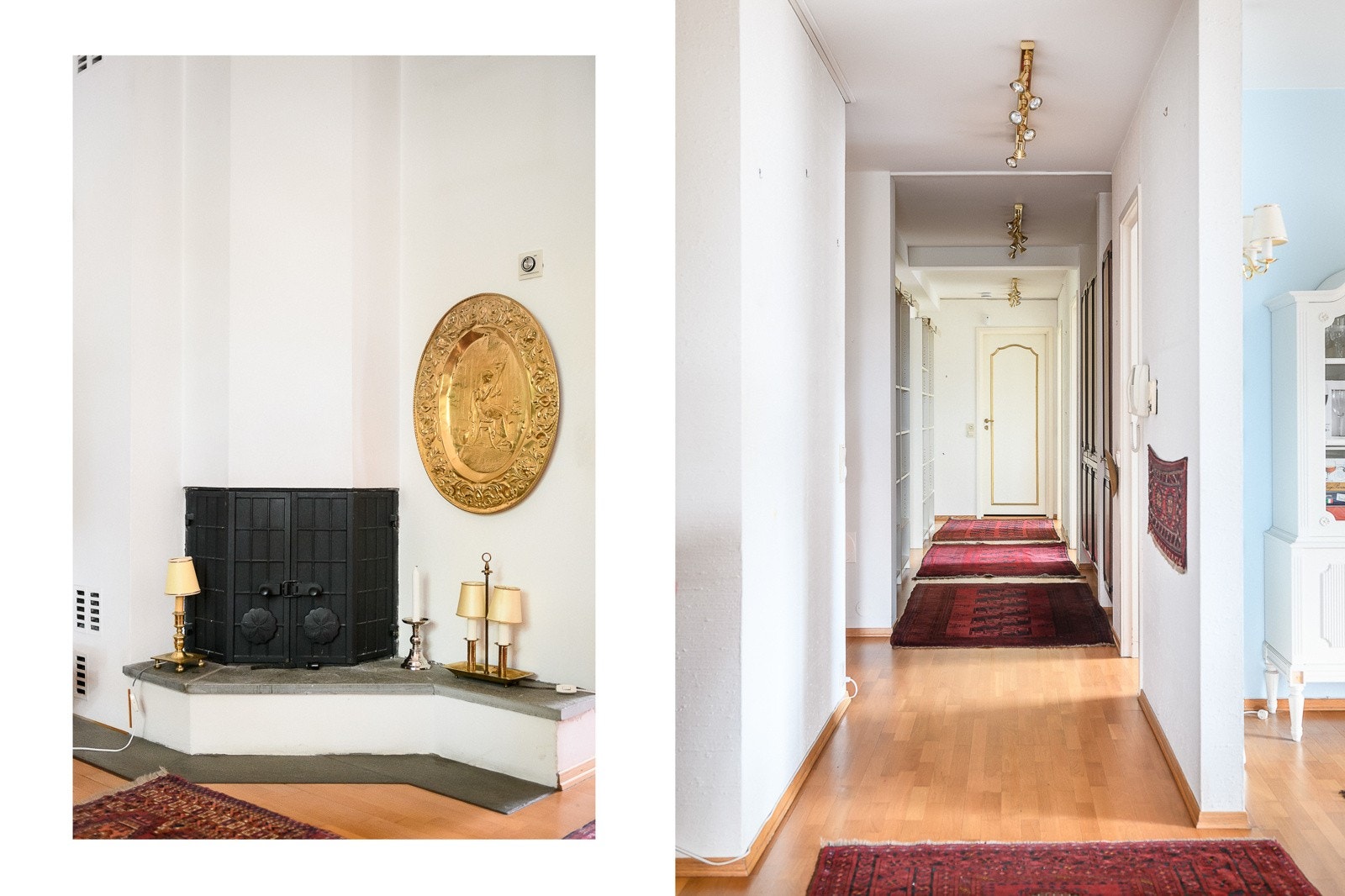 Boligen har to ildsteder, i hovedstuen og i TV-stuen. Galleribilde