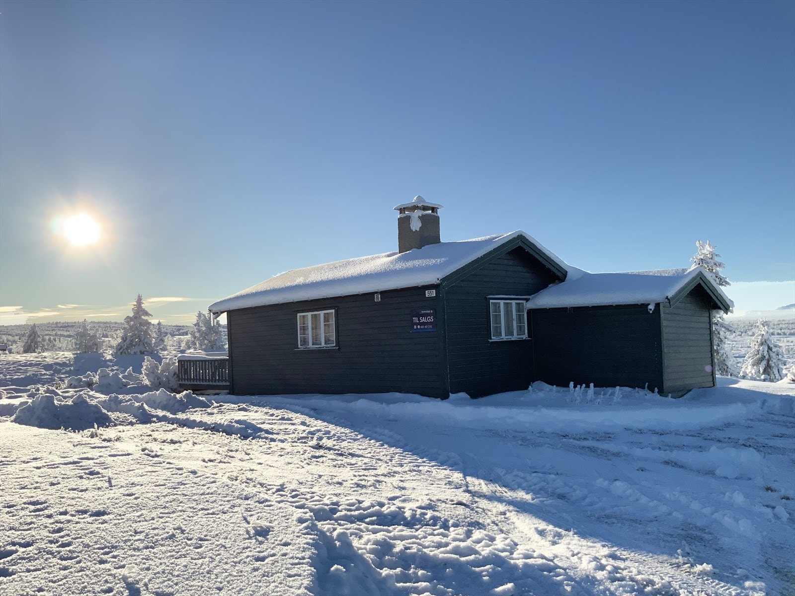 Nysetervegen 551 ligger vakkert til i fredelige omgivelser. Galleribilde