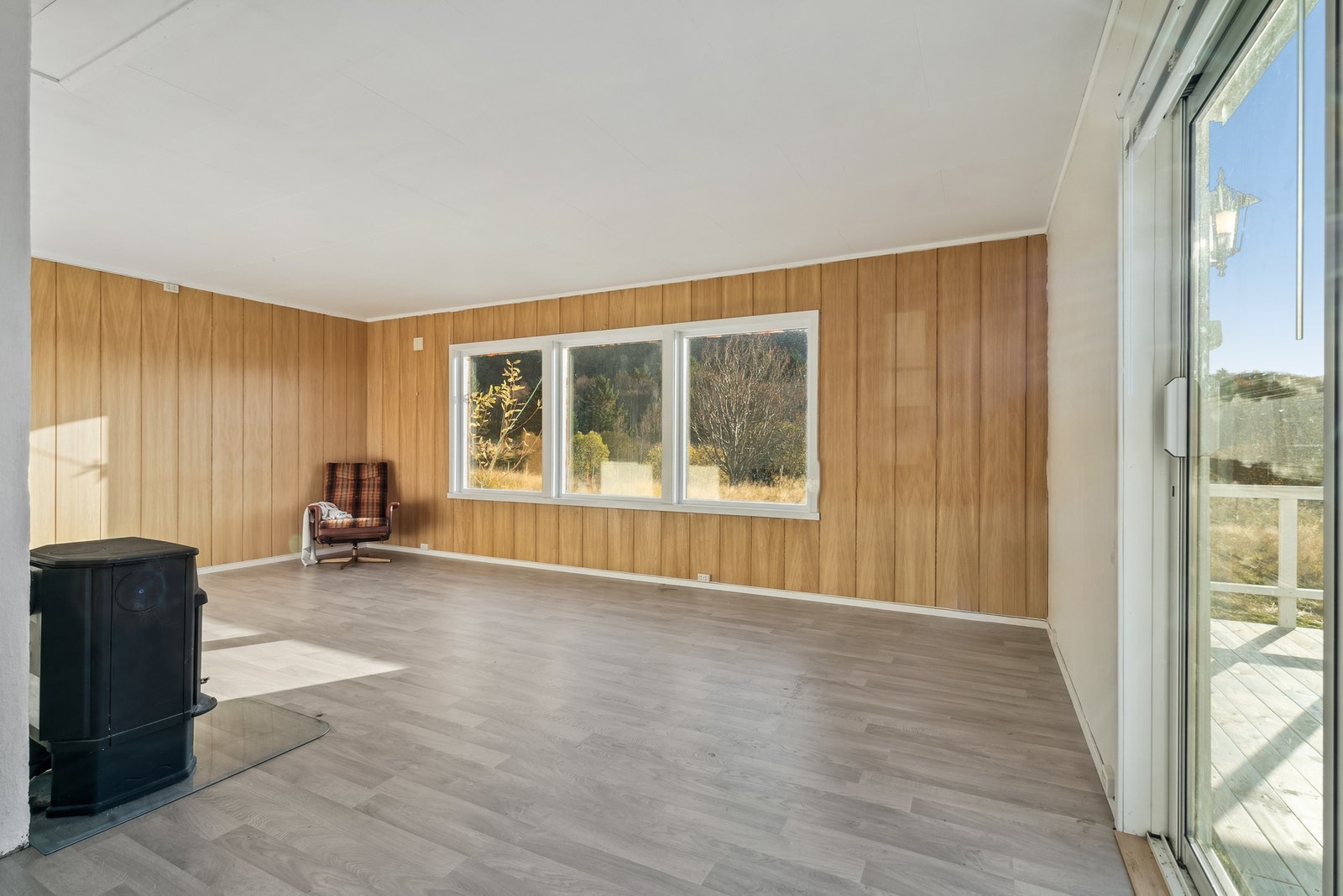 Utgang fra stue til terrasse. Galleribilde