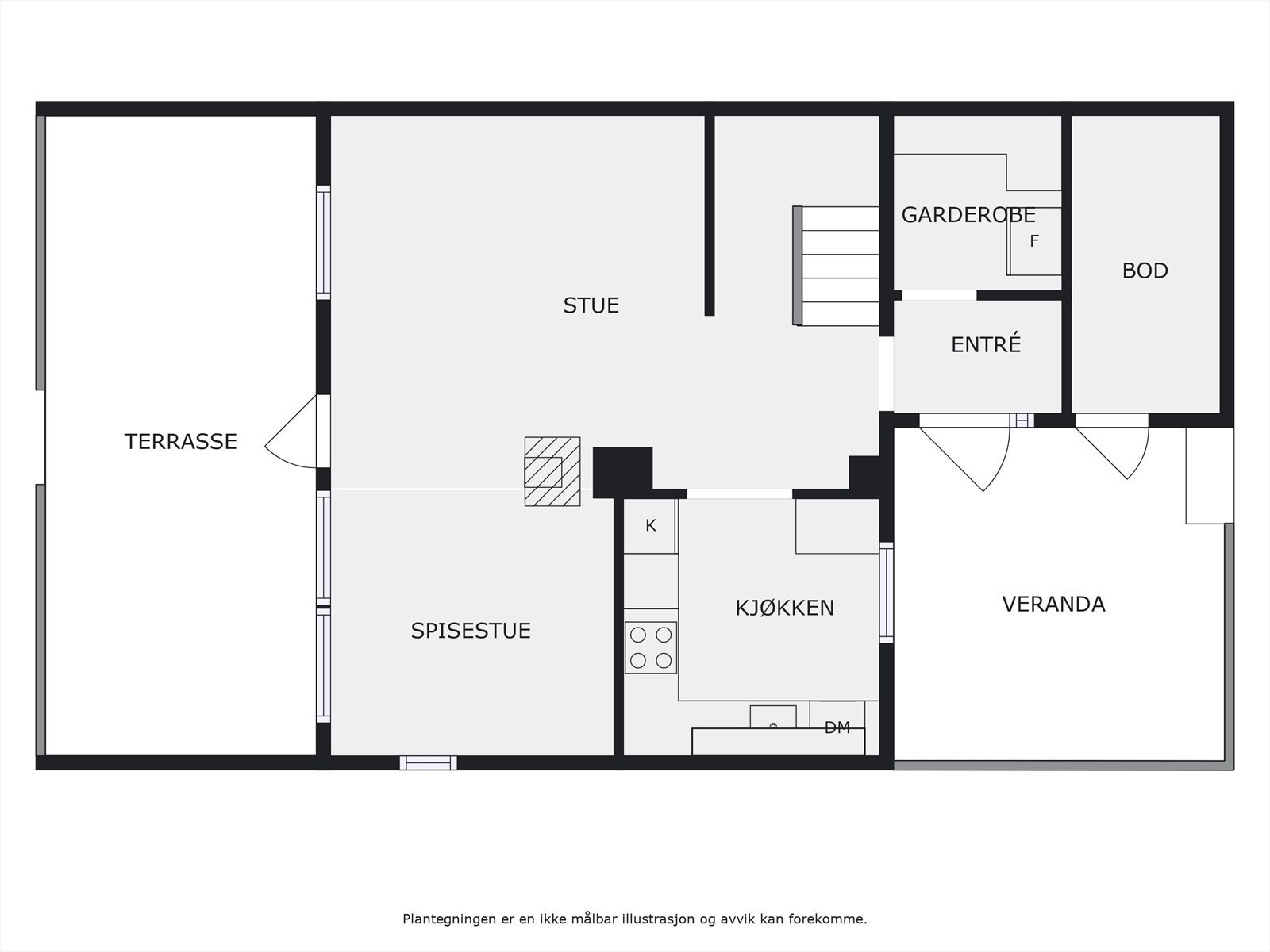 Plantegning 1. etasje Galleribilde