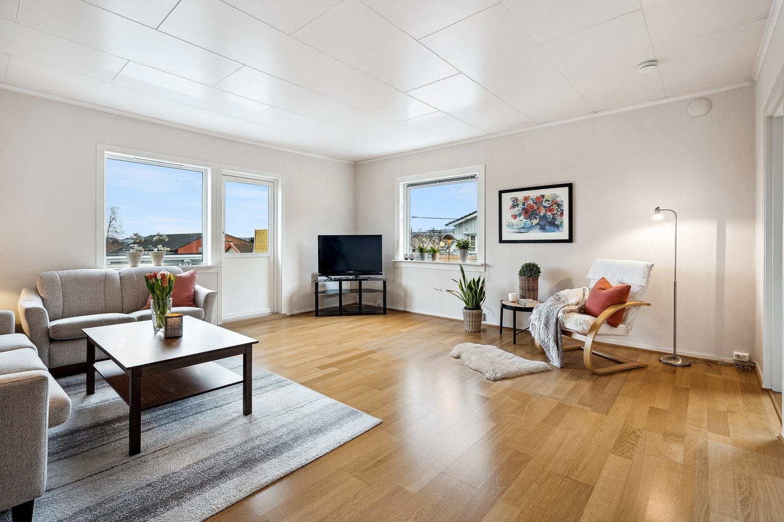 Stue med utgang til balkong Galleribilde