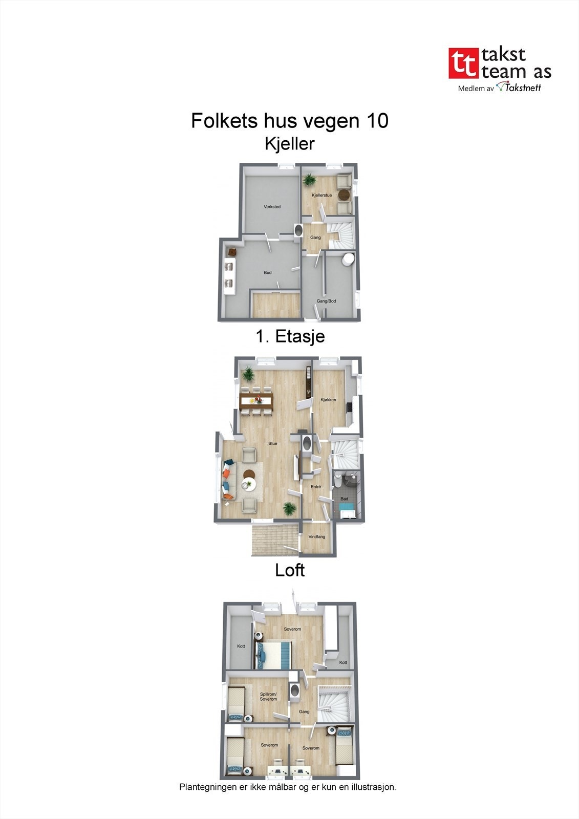 Project letterhead - Folkets hus vegen 10 - 3D Floor Plan.jpg Galleribilde