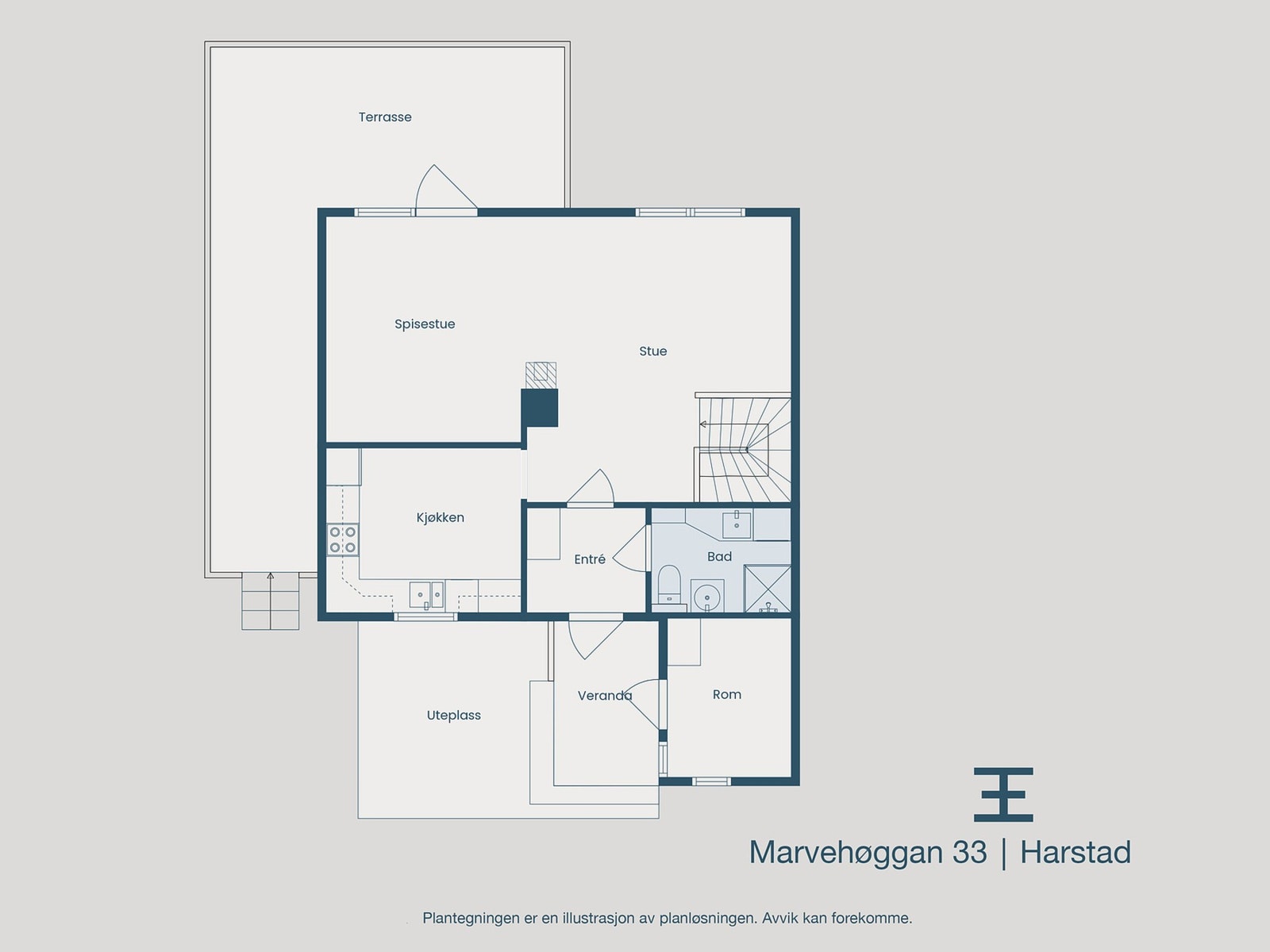 Plantegning hovedetasje Galleribilde