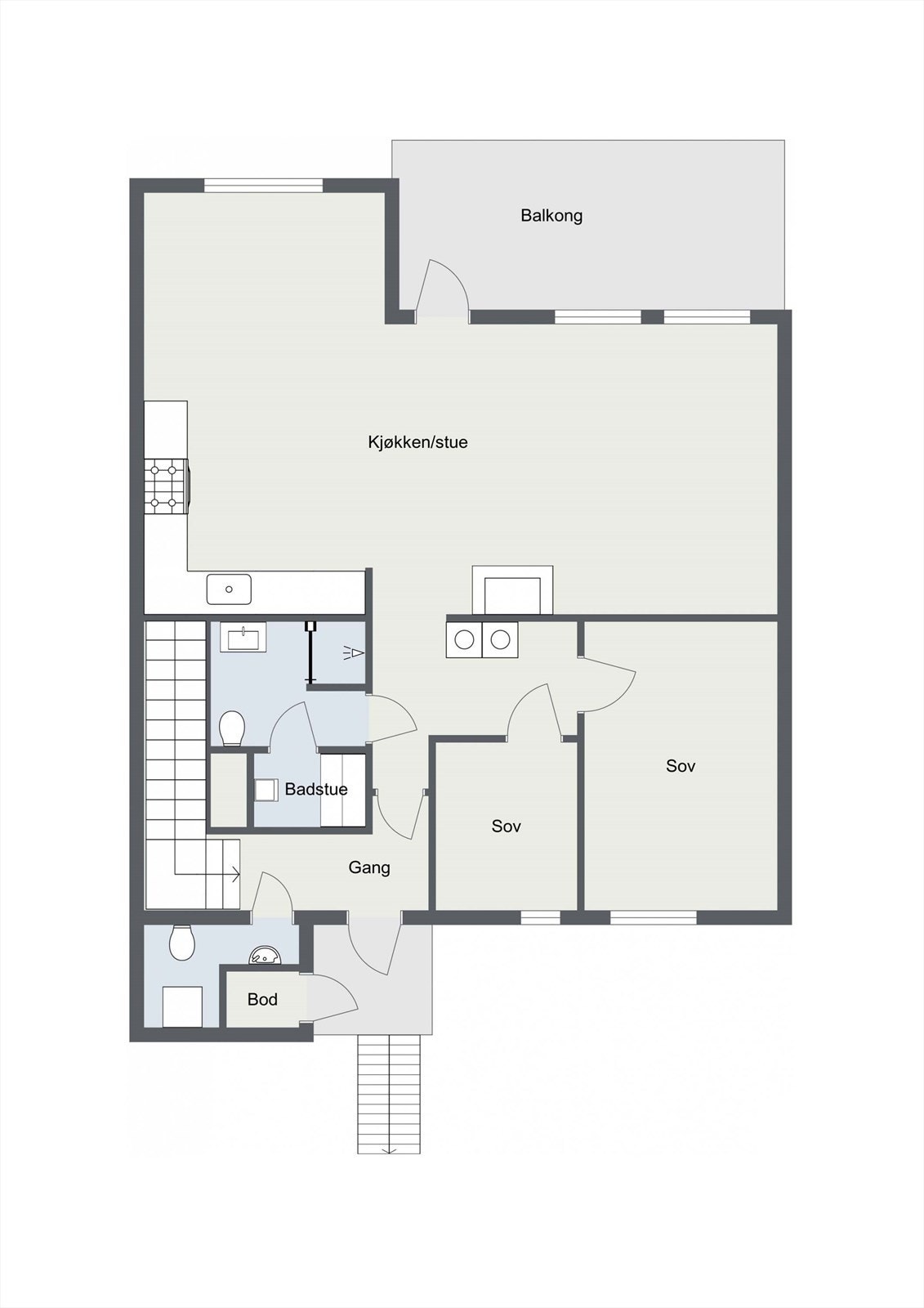 Planløsning 2. etasje. Galleribilde