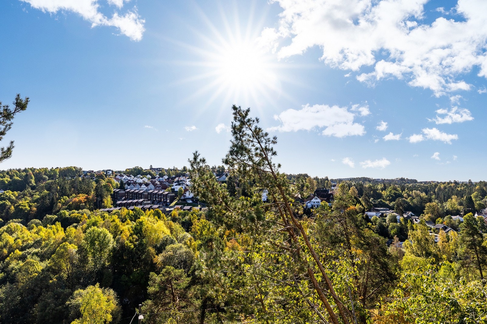 Nydelig og vidstrakt utsikt uten sjenerende innsyn. Galleribilde