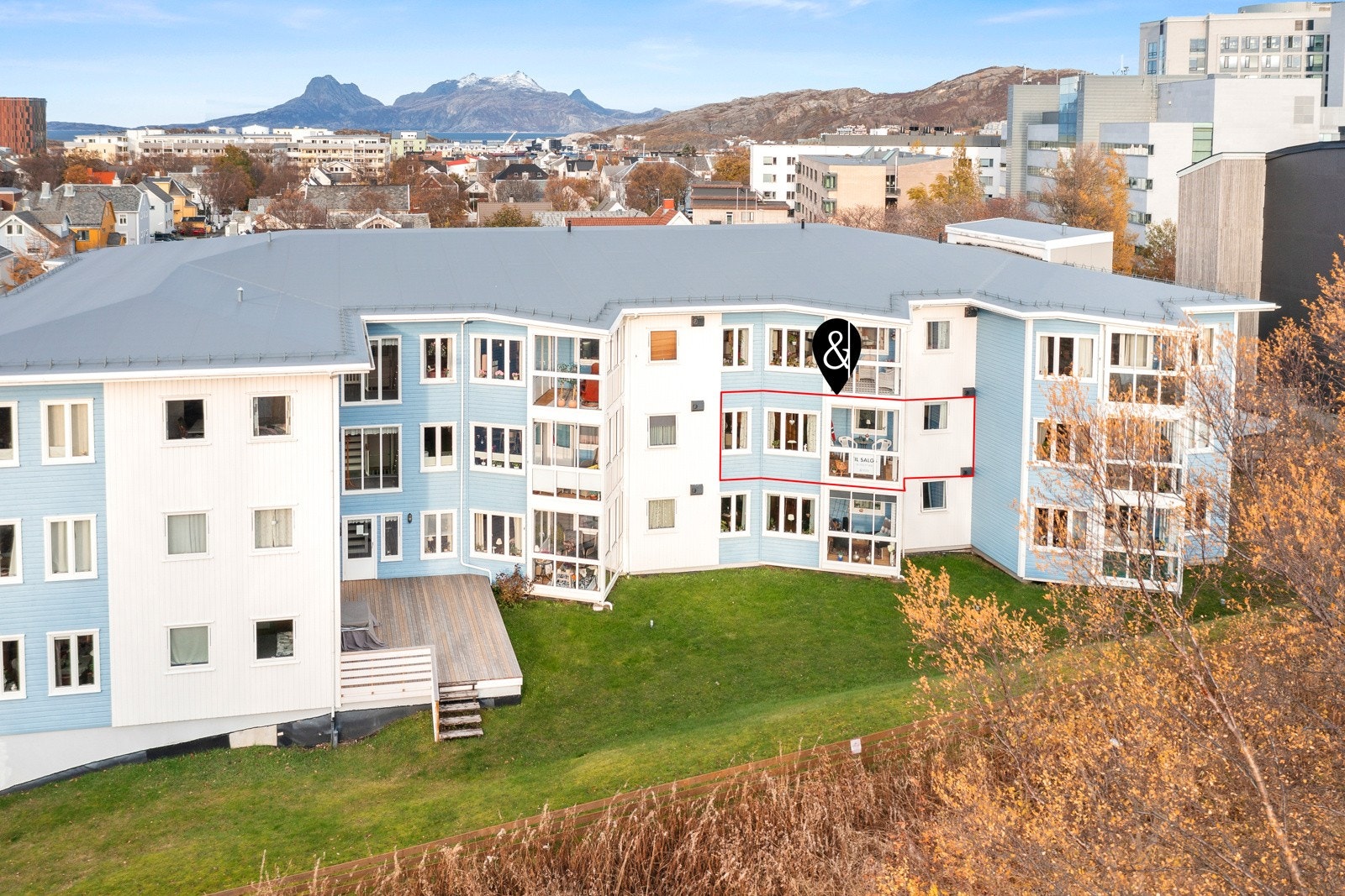 Leiligheten ligger mot syd uten innsyn og med gode solforhold Galleribilde