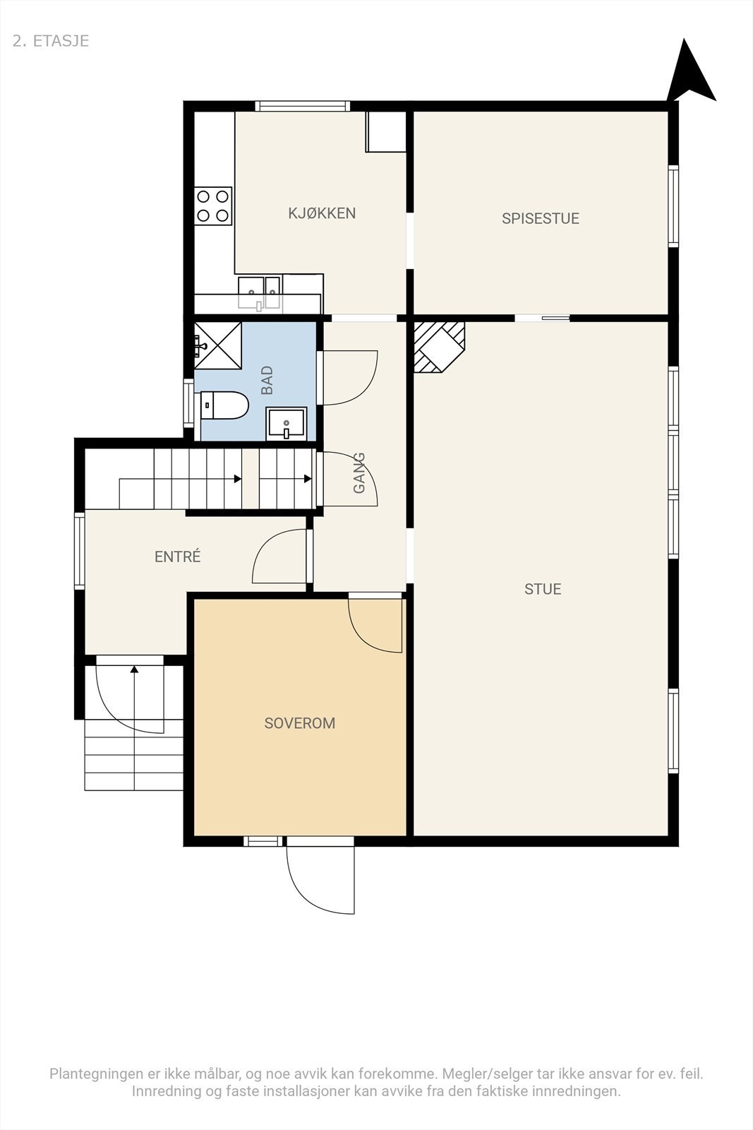 Plantegning 1 etg. Galleribilde