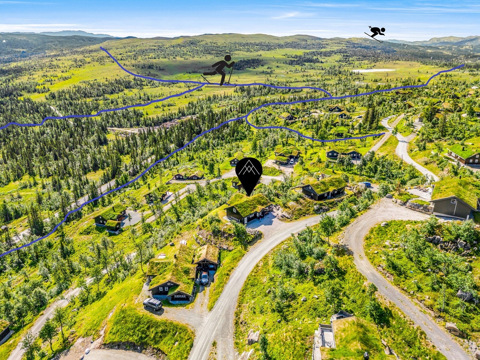 Løypenettet er kun skissert med ca. plassering. Galleribilde