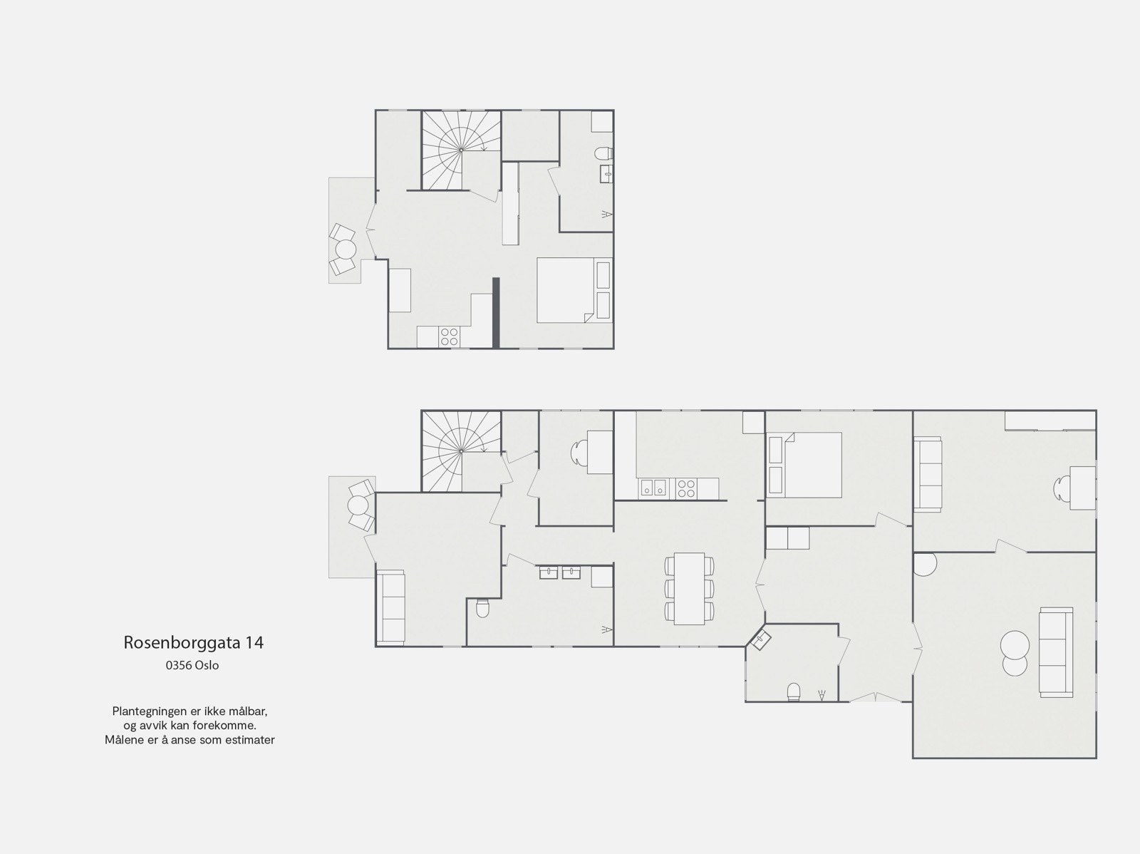 Plantegning | 3. etasje og loftsetasje Galleribilde