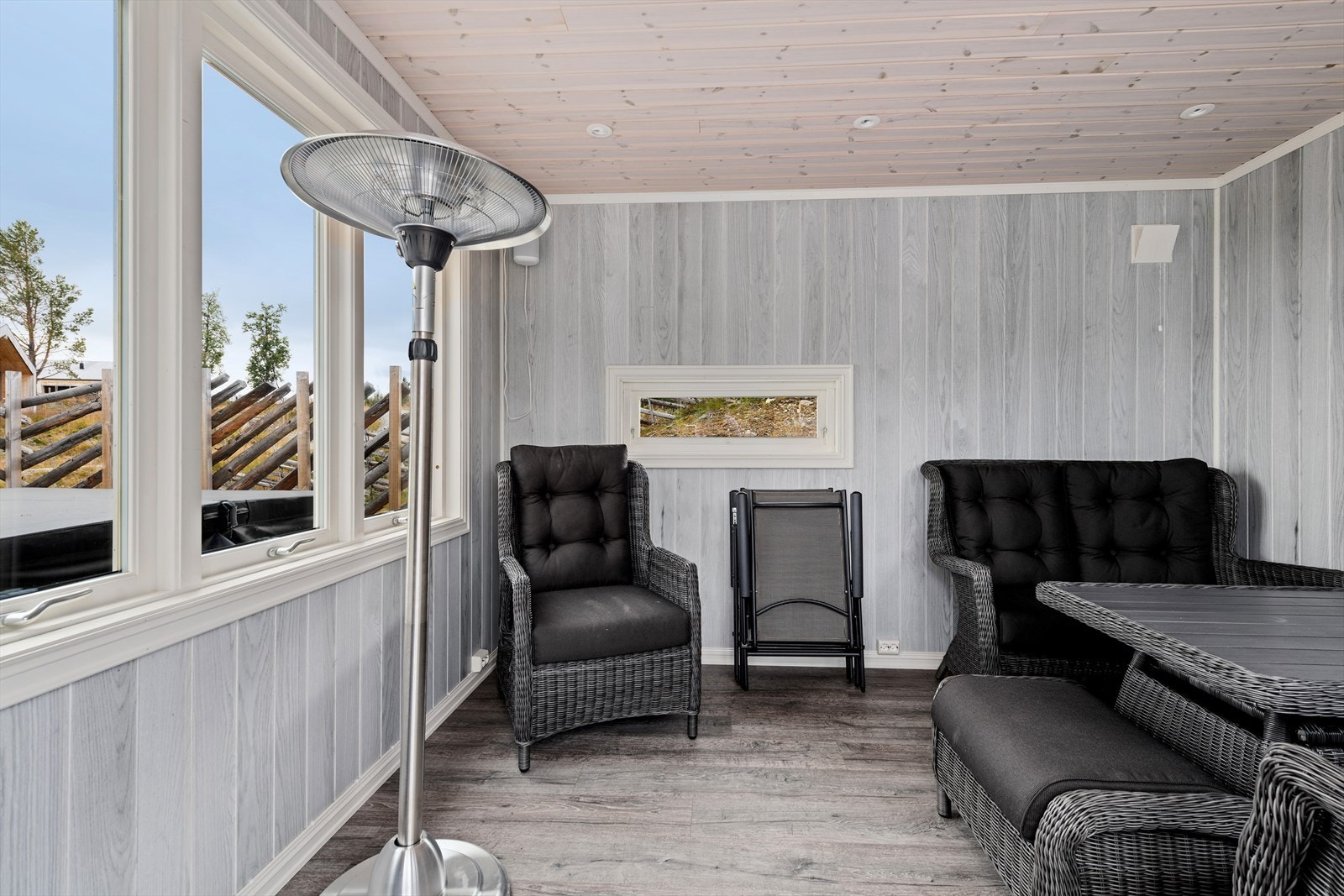 Annekset har et innredet rom. Galleribilde