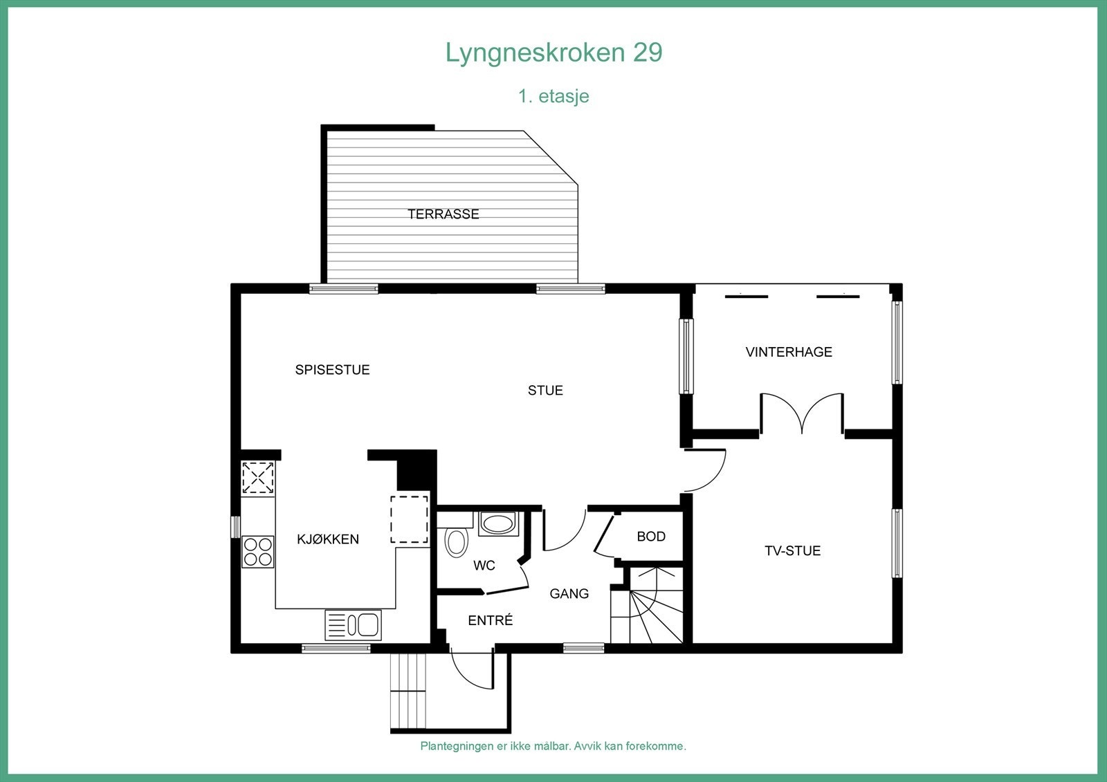 Plantegning 1. etasje Galleribilde