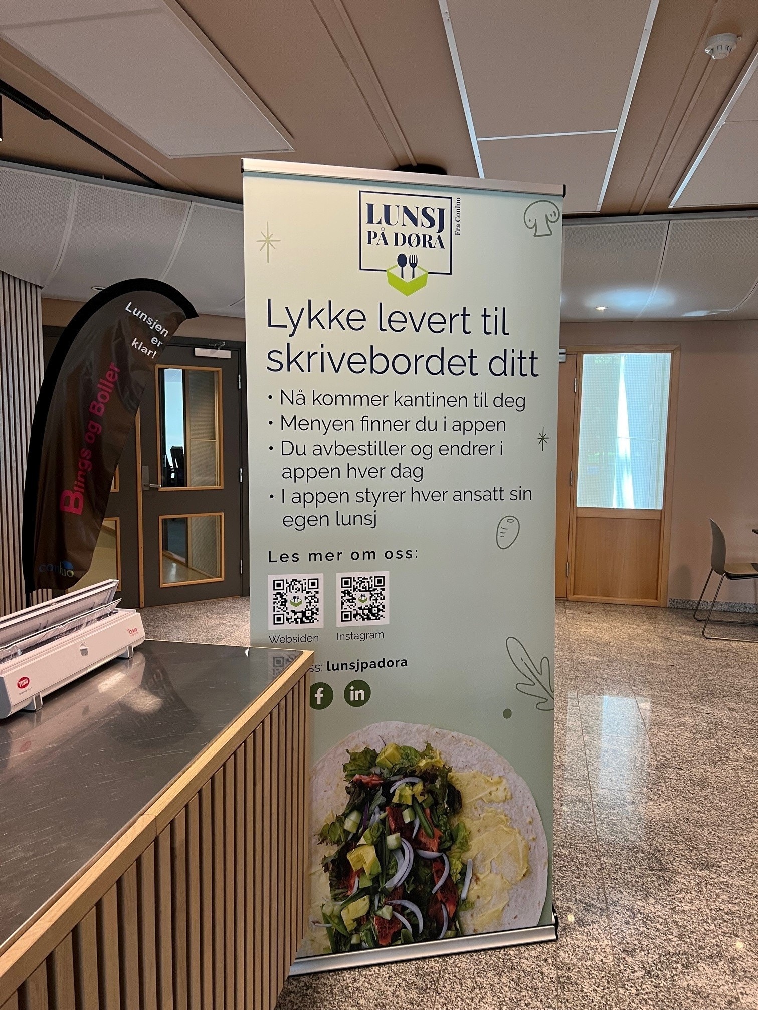 Bestill din lunsj via APP / Møtemat ol.
Få maten levert til kontoret. Enklere blir det ikke! Galleribilde