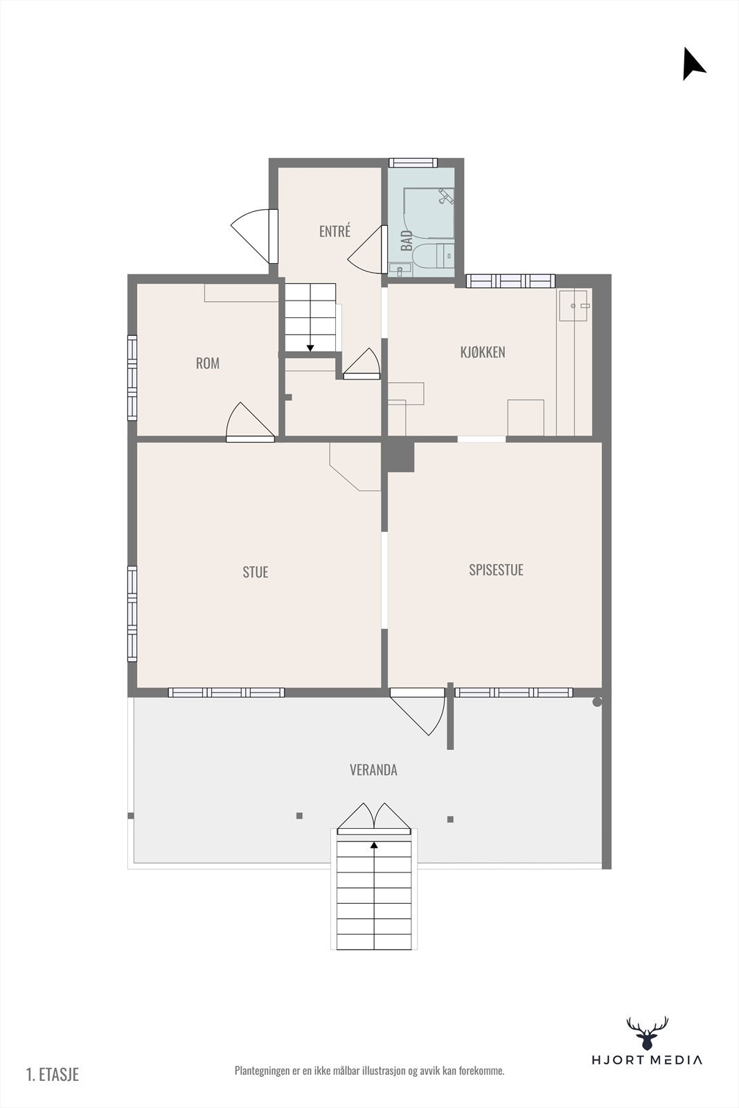 Plantegning 1. etg. Galleribilde