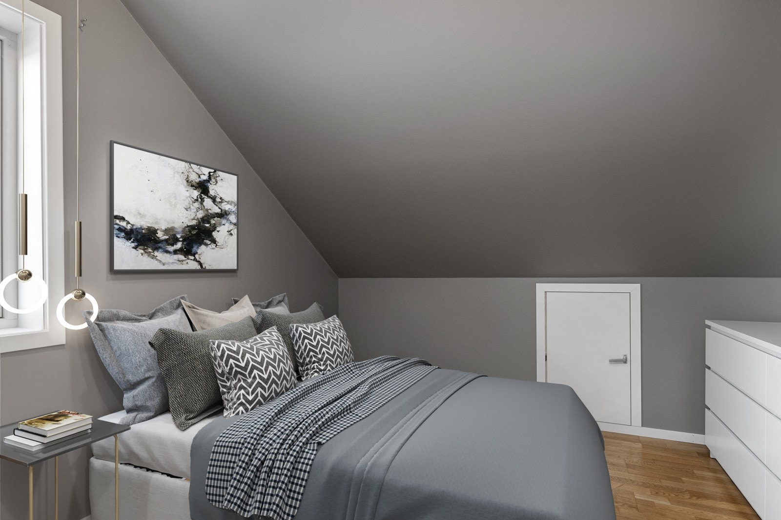 Soverom med plass for dobbelseng Galleribilde