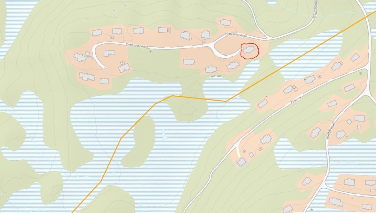 Eiendommen ligger innerst i blindveg Galleribilde