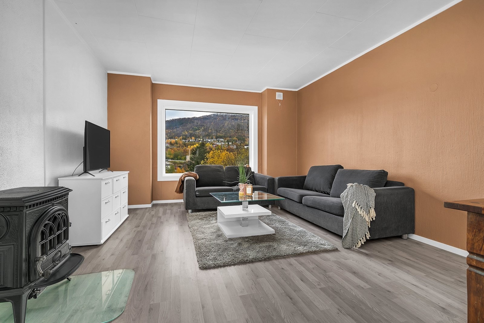 Trivelig stue med laminatparkett fra 2018 Galleribilde