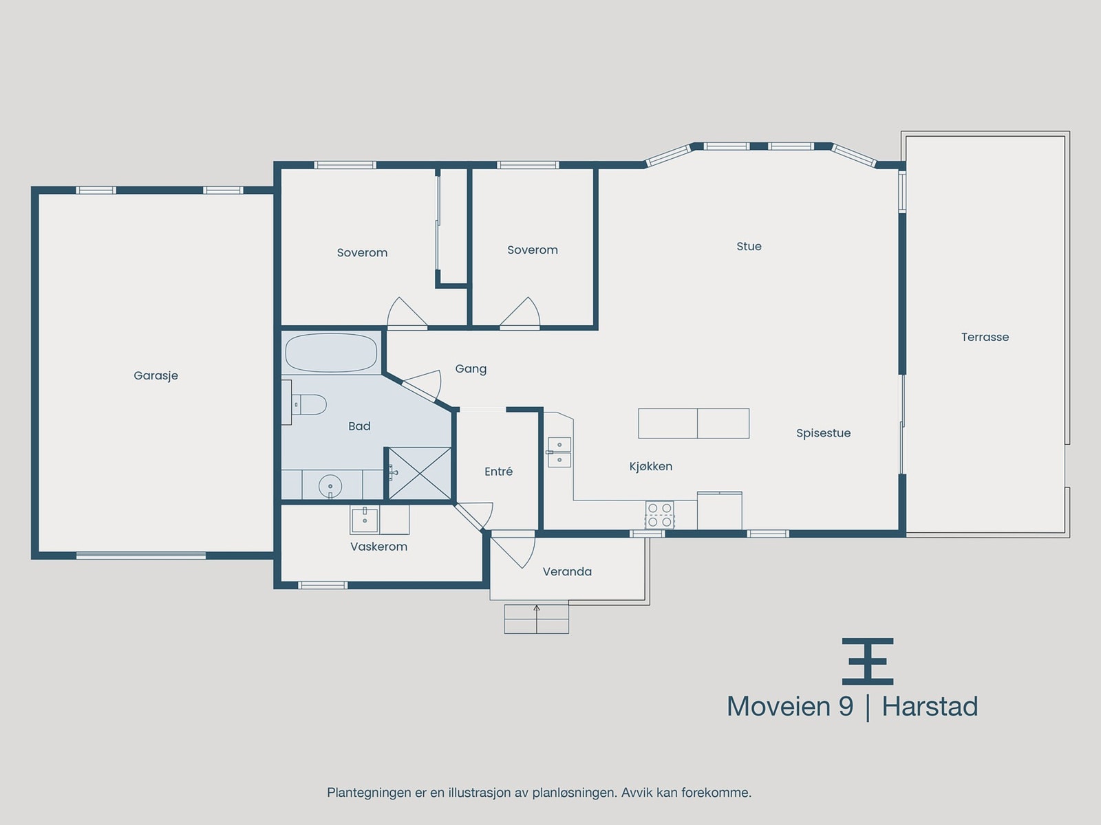 Plantegning hovedetasje Galleribilde