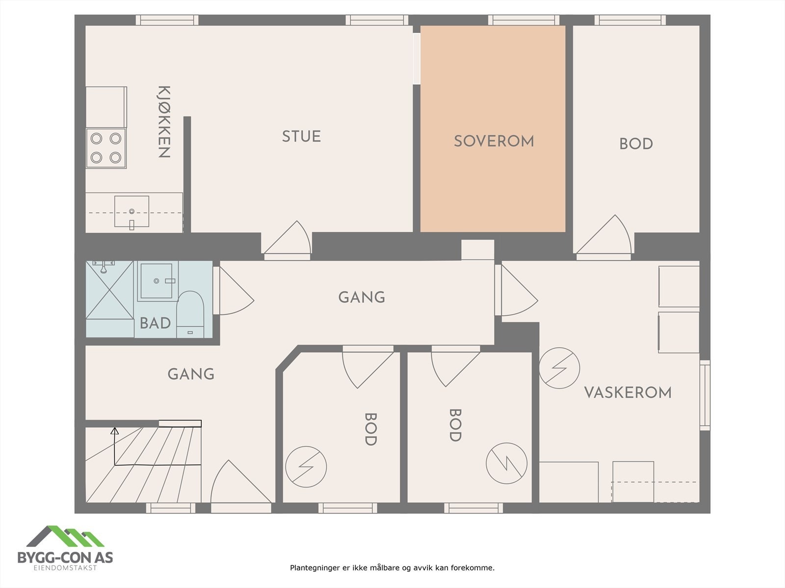 Plantegning kjelleretasje (Hybel ikke godkjent) Galleribilde