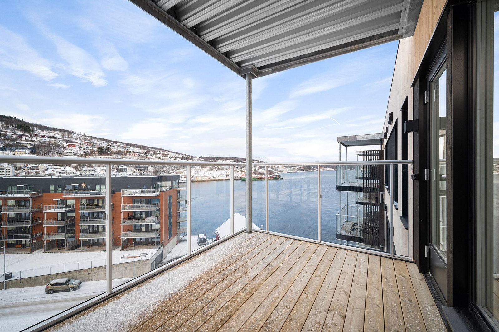 Fin veranda med bra solgang Galleribilde