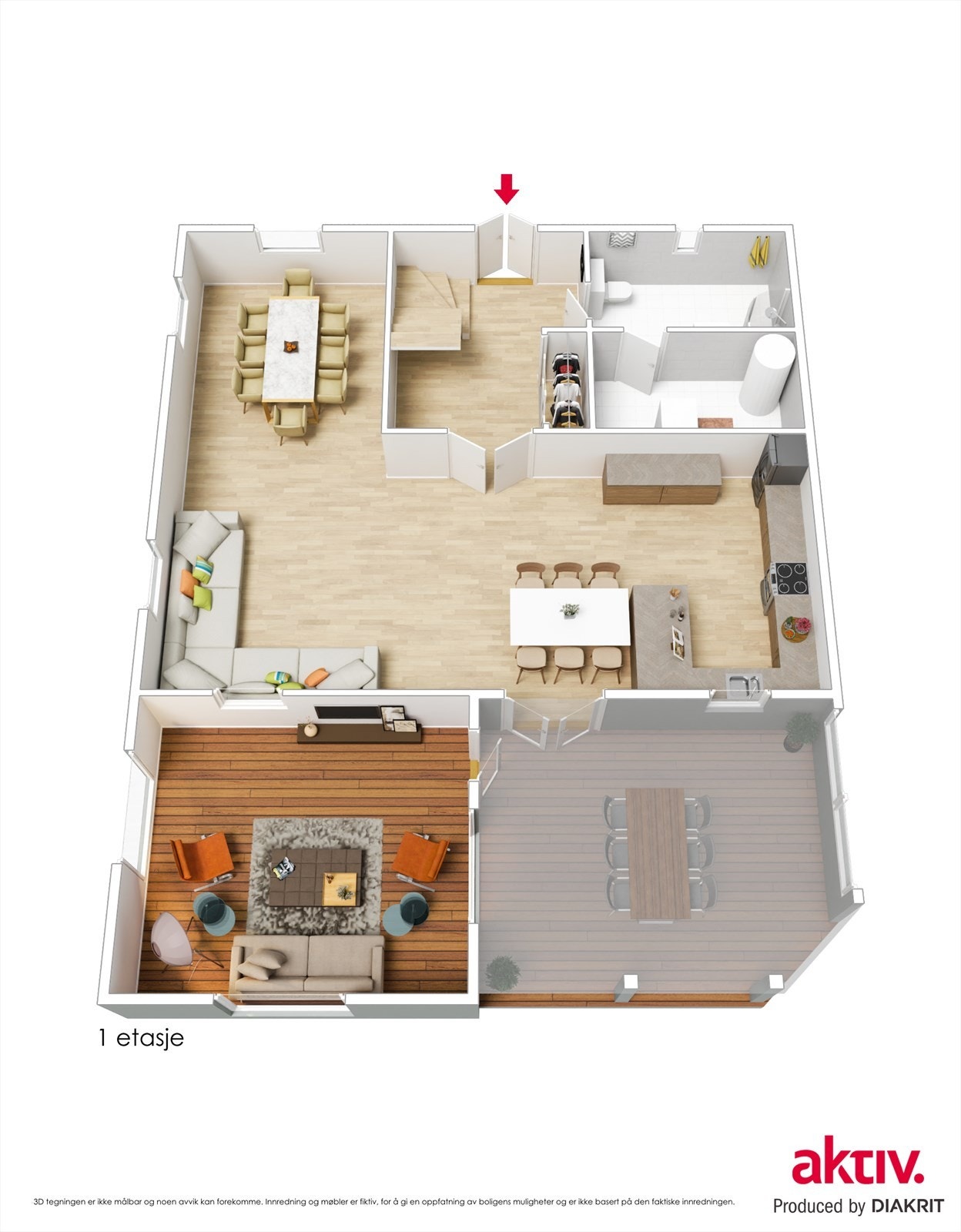 Plantegning 1 etasje Galleribilde