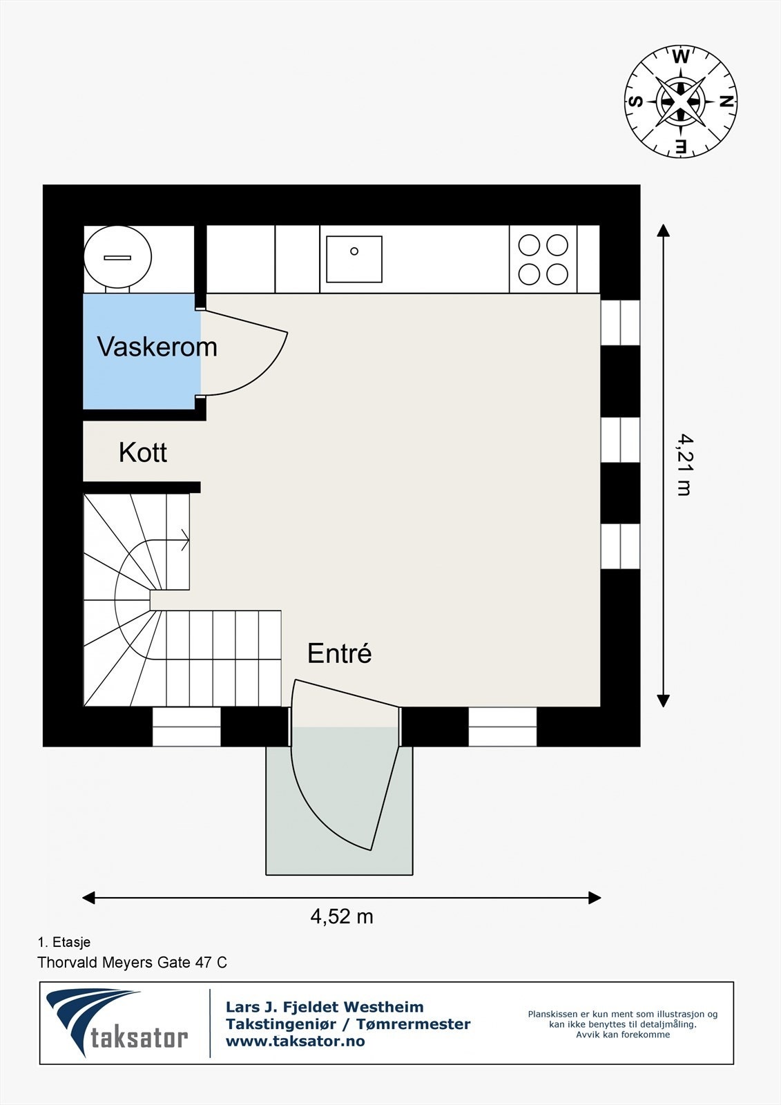 Plantegning av boligens første etasje. Galleribilde