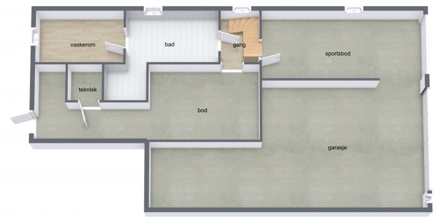 Plantegning kjeller. Galleribilde