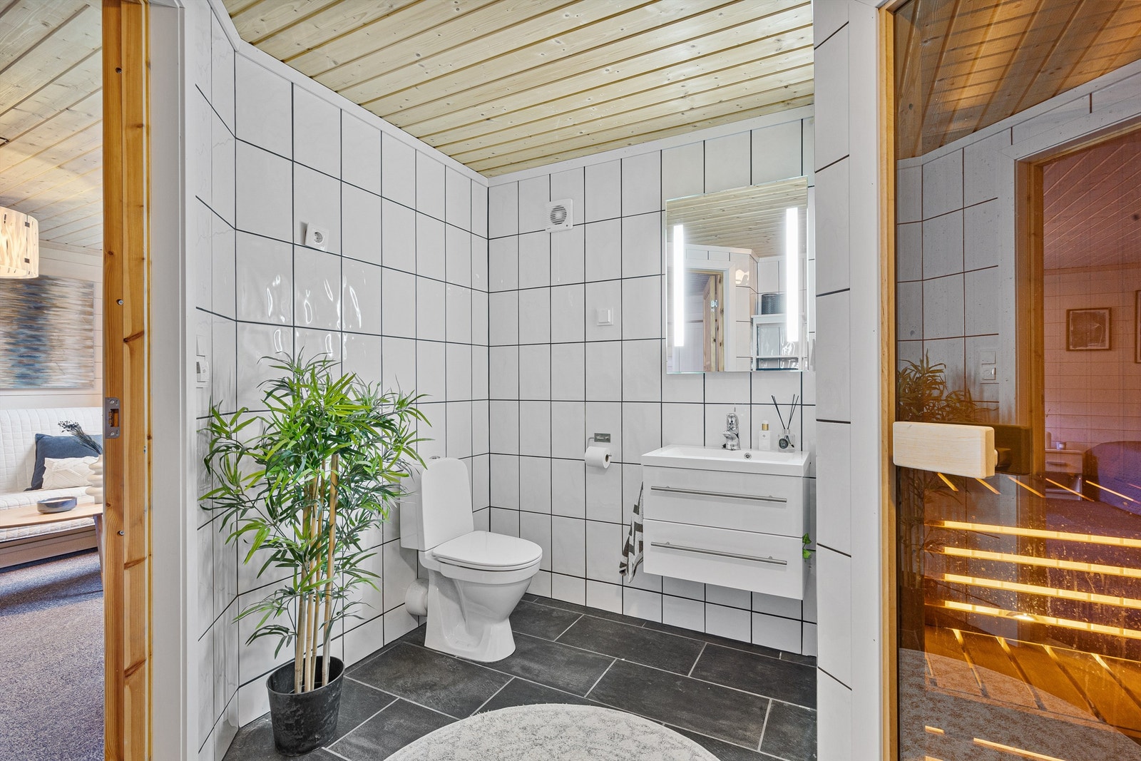 Bad/wc i kjeller. Galleribilde