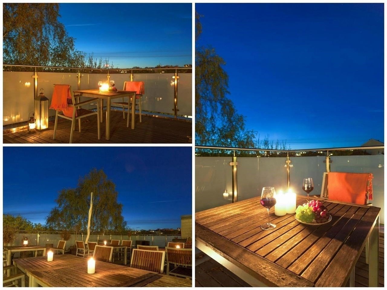 Takterrassen på kveldstid. Galleribilde
