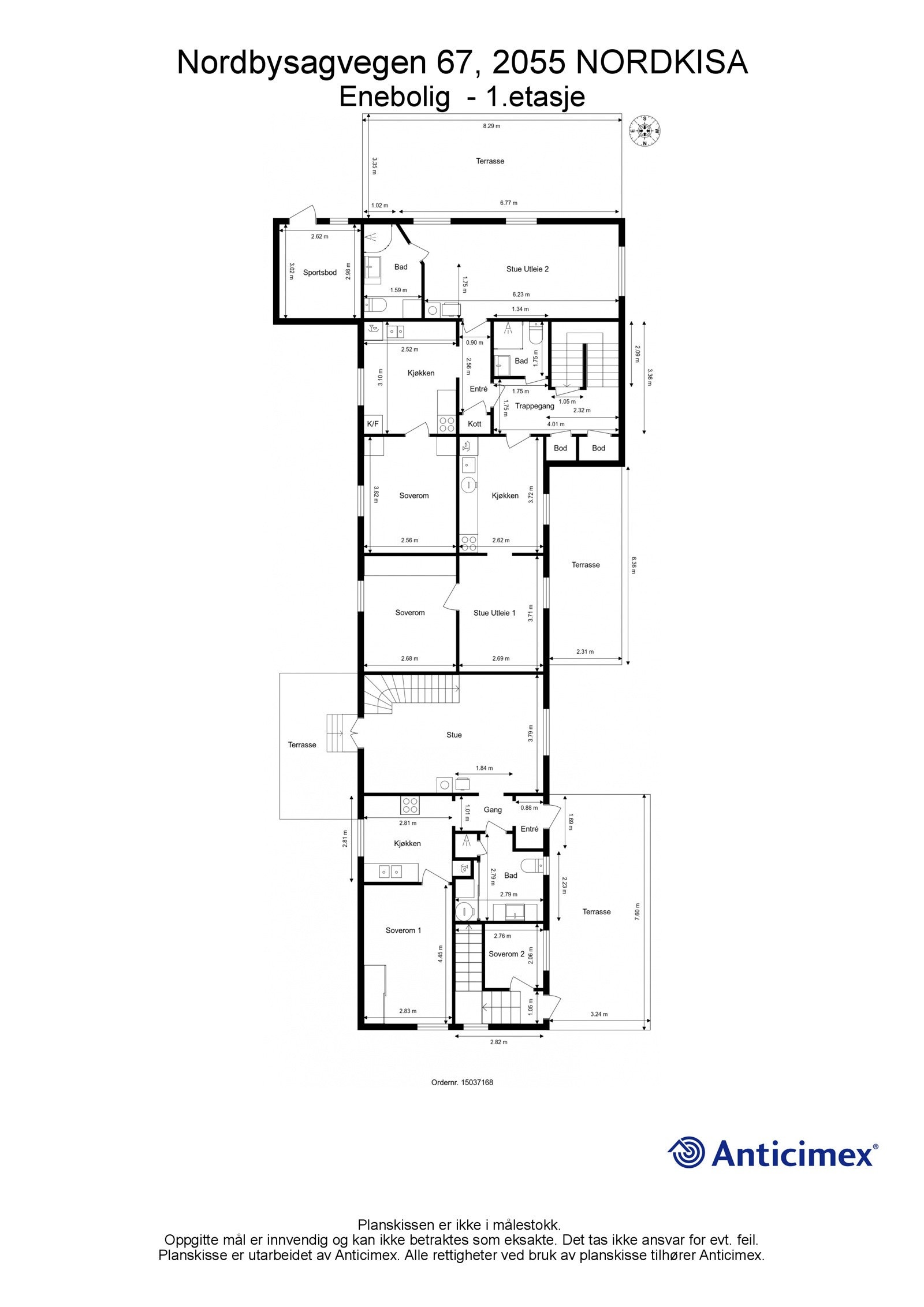Plantegning 1. etasje Galleribilde