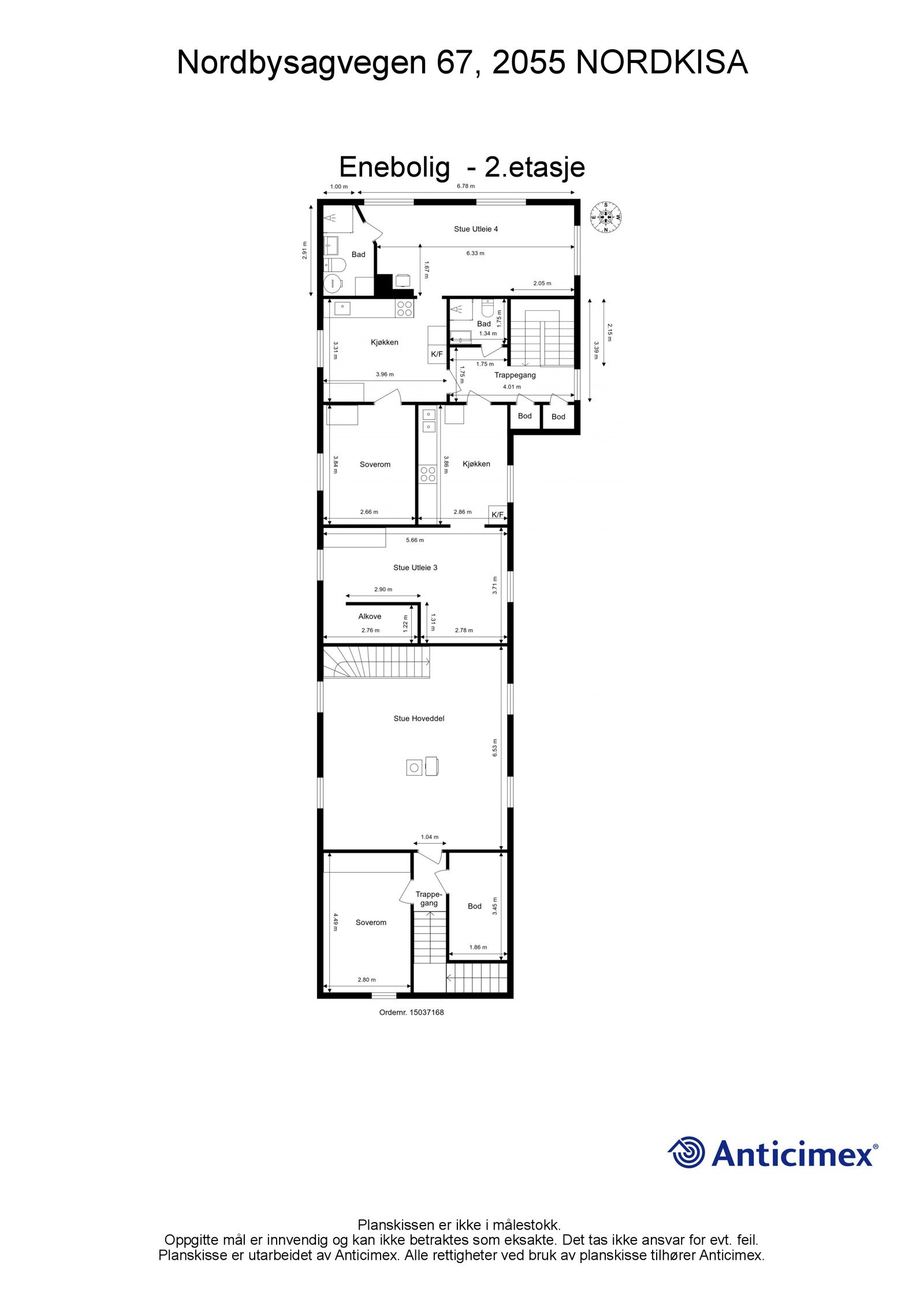 Plantegning 2. etasje Galleribilde